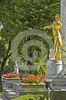 Johann Strauss statue in Vienna, Austria