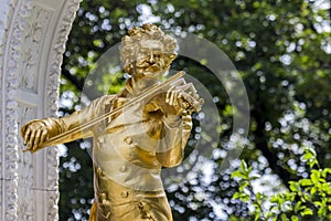 Johann Strauss statue Vienna, Austria.