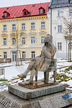 Johann Wolfgang Goethe statue, spa Marianske lazne, Czech republic