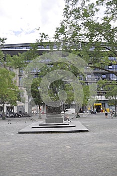 Frankfurt, 2nd august: Goethe Monument from Goetheplatz square in Frankfurt am Main City of Germany.