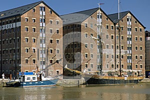 Johanna Lucretia moored by Vinings warehouse