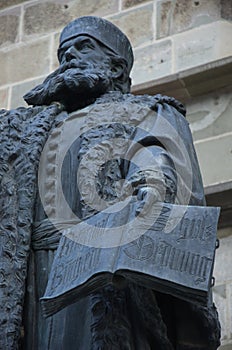 Johannes Honterus statue, Black Church, Brasov