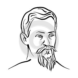 Johannes Kepler modern vector drawing