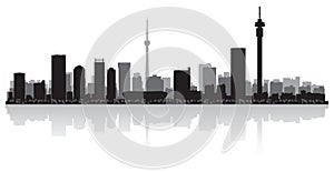 Johannesburg city skyline vector silhouette