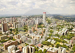 Johannesburg Skyline Areal view