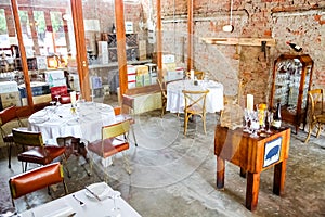 Interior of Retro Bistro Restaurant in up-market area