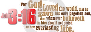 John 3:16 Bible gospel message of salvation verse