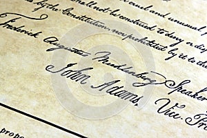 John Adams US constitution photo