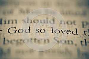 John 3:16 God so loved bible verse macro easter photo