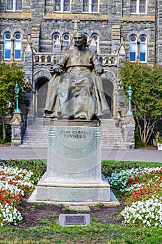 John Carroll Statue on Georgetown University Campus