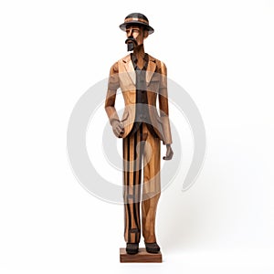 Handmade Wooden Male Figure In Maranao Art Style photo