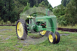 A john deer tractor