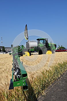 John Deere Spraying outfit in front of Budweiser plant