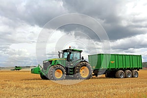 John Deere Tractor and Combine Harvesting