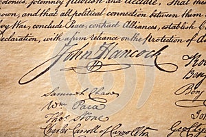 John Hancock Signature Handwriting