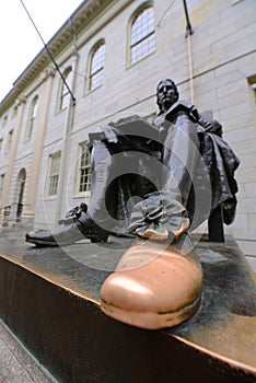 John Harvard Statue in Harvard University