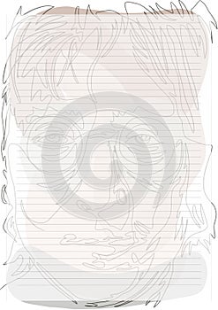 John Lennon One line art vector book page template background