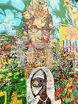 The John Lennon Wall: a peace memorial in Prague