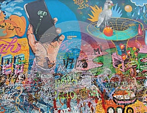 The John Lennon Wall: a peace memorial in Prague