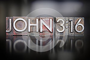 John 3:16 Letterpress photo