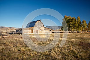 John Moulton Barn within Mormon Row Historic District in Grand Teton National Park, Wyoming - The most photographed barn