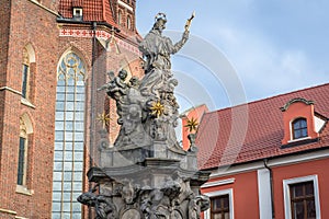 John of Nepomuk statue in Wroclaw