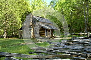 John Oliver's Cabin in Cades Cove of Great Smoky Mountains, Tennessee, USA