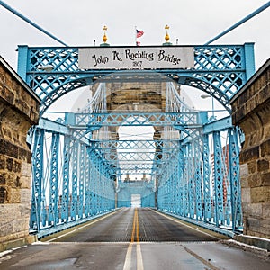 John A Roebling Bridge in Cincinnati