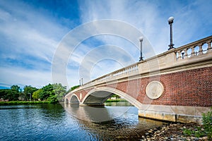 The John W. Weeks Bridge and Charles River in Cambridge, Massachusetts. photo
