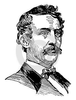 John Wilkes Booth vintage illustration photo