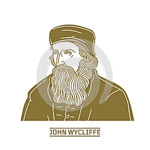 John Wycliffe 1320-1384 was an English scholastic philosopher, theologian, Biblical translator, reformer, English priest photo