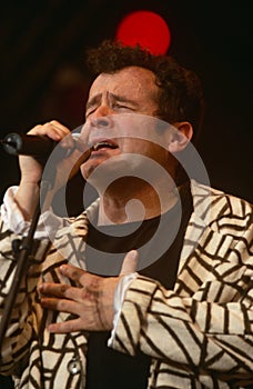 Johnny Clegg performing on stage