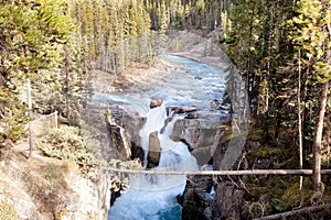 Johnston Canyon Waterfall in Banff National Park