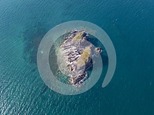 JOHOR, MALAYSIA - Nov 21, 2017: Aerial Photo of Pulau Rawa,Mersing Johor