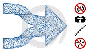 Join Arrows Web Vector Mesh Illustration