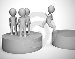 Join concept icon means registration or signing up - 3d illustration photo