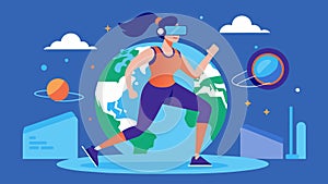 Join the global craze and compete against virtual avatars in a monthlong fitness challenge using tingedge VR technology photo