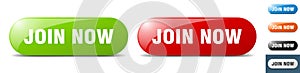 join now button. key. sign. push button set