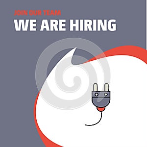 Join Our Team. Busienss Company Plough We Are Hiring Poster Callout Design. Vector background