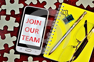 Join our team. for effective implementation of a certain goal in business or education, roles are distributed among the