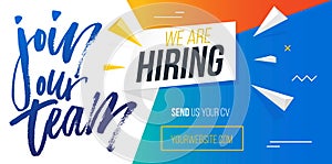 Join our team, we are hiring banner template