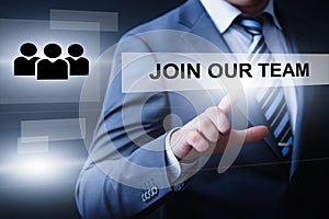 Join Our Team Job Search Career Recruitment Hiring Business Internet Concept