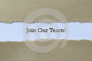 Join our team on paper