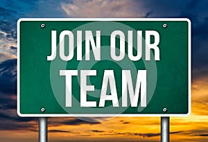 Join our Team - road sign message