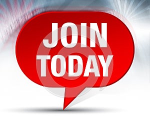 Join Today Red Bubble Background