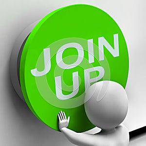 Join Up Button Means Subscribe Or Become A Member