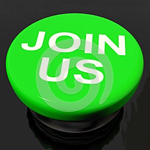 Join Us Button Shows Joining Membership Register