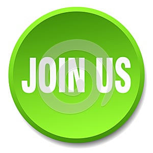 Join us green round flat button
