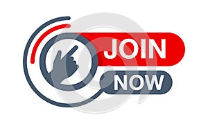 Join Us Now button - rounded active element