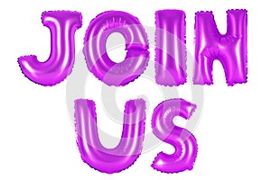 Join us, purple color
